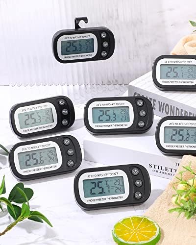 Frienda 4 Pcs Black Fridge Thermometer Refrigerator - Image 4