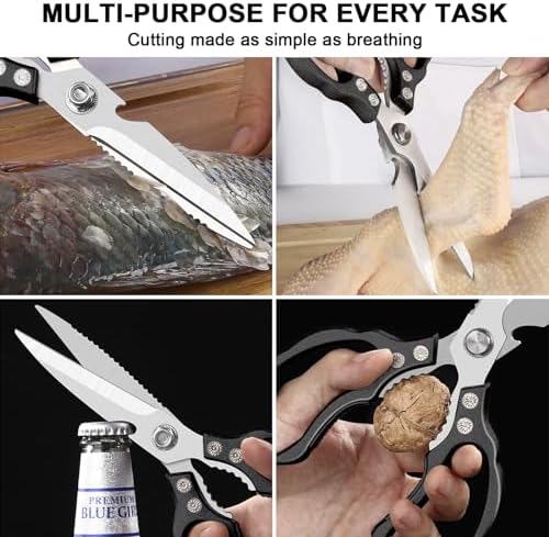 CGBE Kitchen Scissors All Purpose Heavy Duty, Ultra Sharp Stainless Steel - Image 4