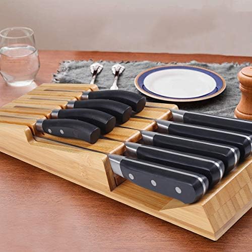 NIUXX Bamboo In-Drawer Knife Block Set - Image 6