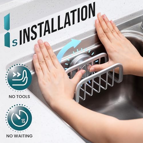 TAILI Silver Sponge Holder for Kitchen Sink - Image 2