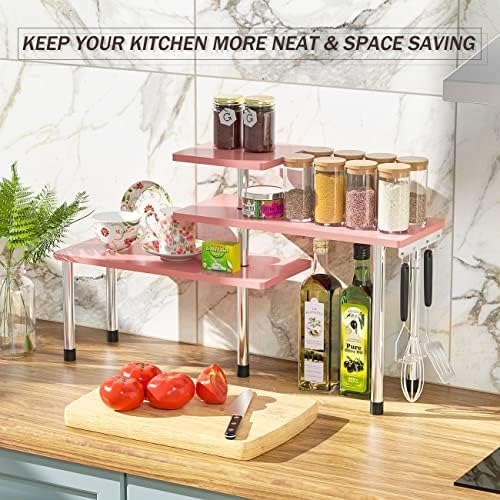 ZHWS Bathroom Counter Organizer Corner Shelf – Bathroom Organization Bamboo 3 - Image 5
