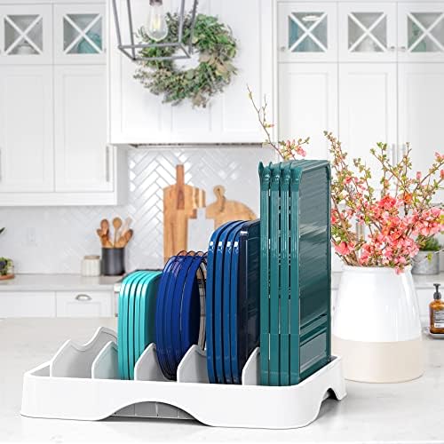 Simple Houseware Food Container Lid Storage 13" x 10" Adjustable Divider - Image 2