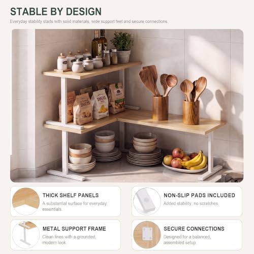 Golener Countertop Shelf, Kitchen Counter Organizer, Adjustable - Image 4