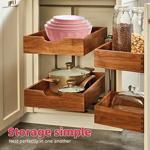 Mixing Bowls with Lids Set, 4 Piece Large Plastic Nesting Bowls, Includes 4 - Image 6
