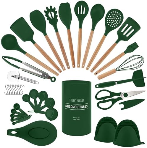 Country Kitchen Non Stick Silicone Utensil Set by CountryKitchen