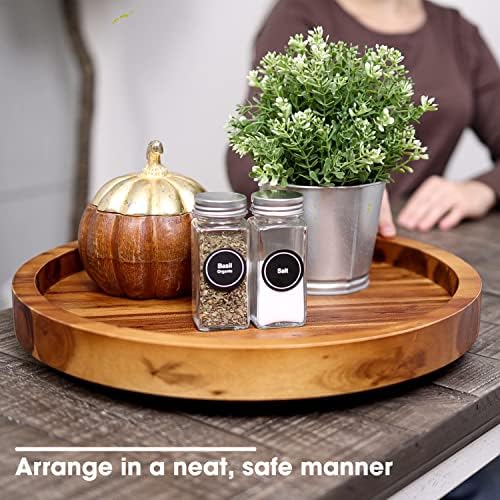 TIDITA 13" Wooden Lazy Susan Organizer - Image 6