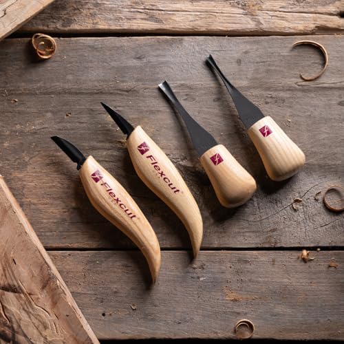 Flexcut Wood Carving Tools| Beginner Palm & Knife Set | 1095 High Carbon Steel - Image 3