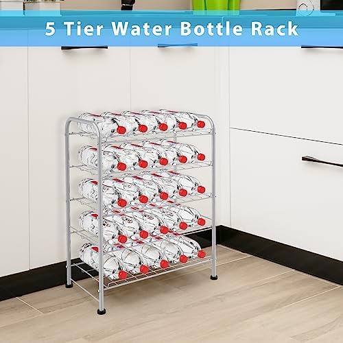BTY 5 Tier Water Bottle Organizer Small Water Bottle Holder Stand Freestanding - Image 5