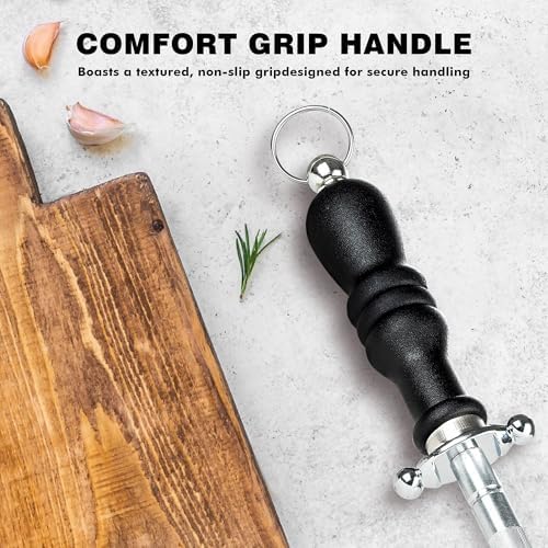 Knife Sharpener Rod, 13 Inch Carbon Steel Honing Rod - Image 3