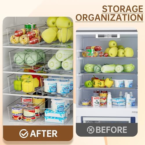 incostar Clear Fridge Organizer, Refrigerator Organizer Bins - Image 3
