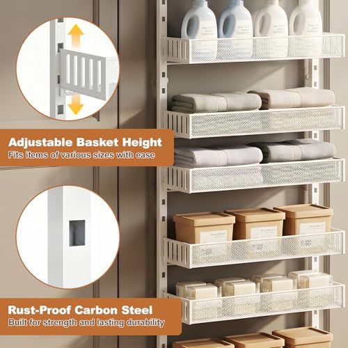 Over the Door Pantry Organizer, 2-in-1 Wall Mount or Hanging Spice Rack - Image 3