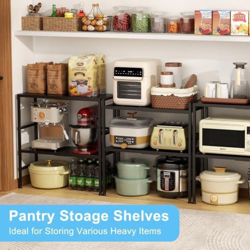 2-Tier Expandable Metal Storage Shelves, 150LBS Heavy Duty Shelving Units and - Image 6