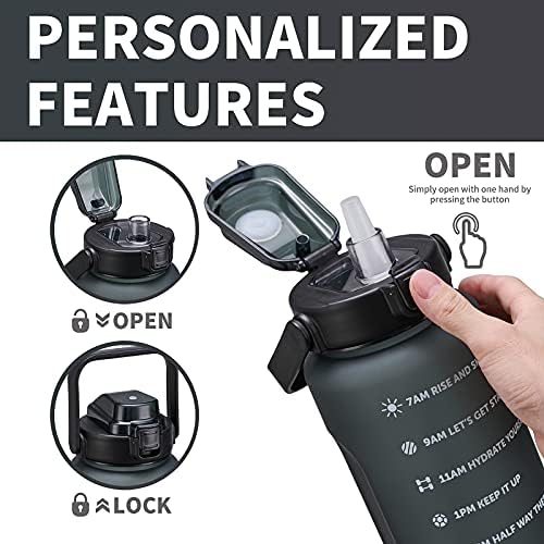ST-YIBEN 64oz, 128oz Large Motivational Water Bottle - Image 3
