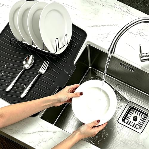 EBIGIC Silicone Dish Drying Mat, 19.7"*17" Dish Drying Pad, Kitchen Accessories - Image 5