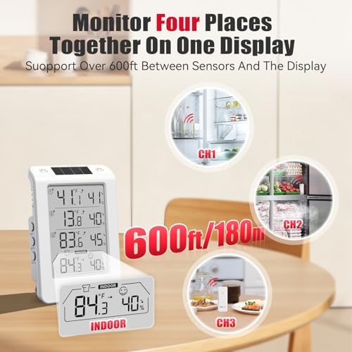 Wireless Freezer Monitor with 3 Sensors, 328ft Long Range Digital Refrigerator - Image 4
