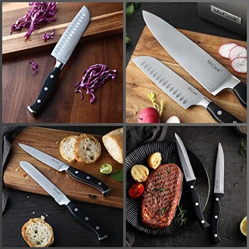 McCook® Knife Sets, German Stainless Steel Kitchen Knife Block Set - Image 5