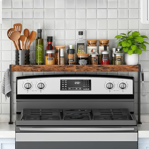 Spice Rack Shelf for 30-inch Kitchen Stove, Over the Stove Shelf by EffiJoy