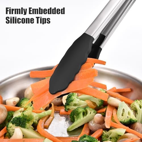 Doosu Kitchen Tongs with Silicone Tips - Image 5