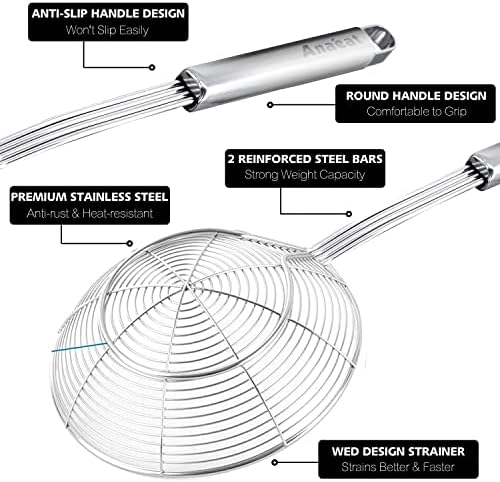 Anaeat Stainless Steel Spider Strainer Skimmer - Image 5
