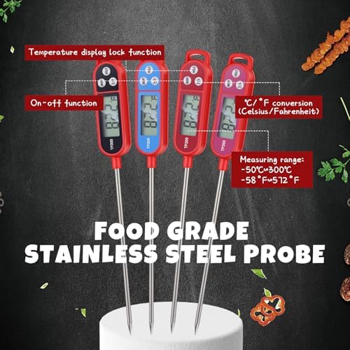Copkim 8 Pcs Food Thermometer Instant Read Probe BBQ - Image 3