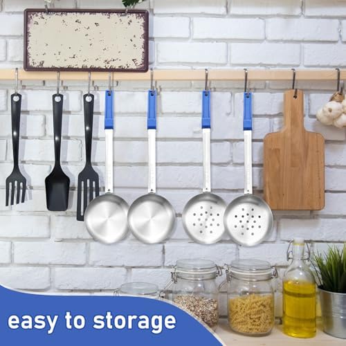 Teenyyou 8 Pcs Portion Control Serving Spoons Scoops, Dark Blue, 8 oz - Image 6