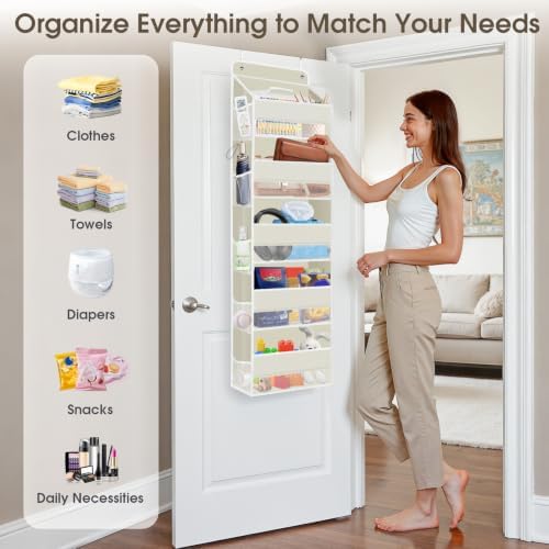 2 Pcs Over The Door Organizer Large Capacity Hanging Storage Room Organizer - Image 6
