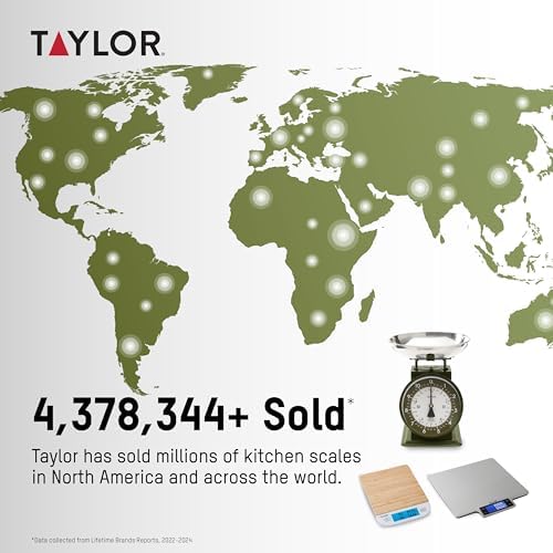Taylor Analog Kitchen Scale, Stainless Steel Mechanical Food Scale - Image 6