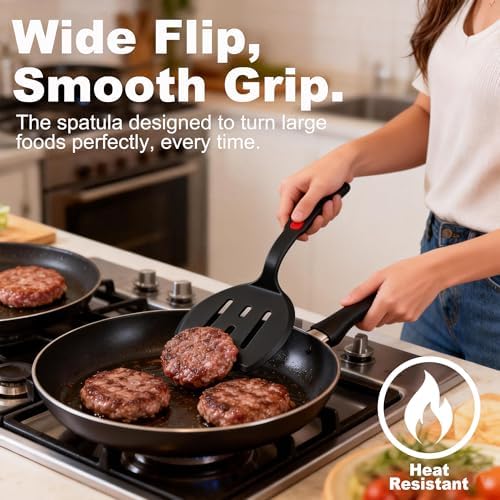 2 Piece Large Silicone Pancake Spatula Turner Set - Image 4
