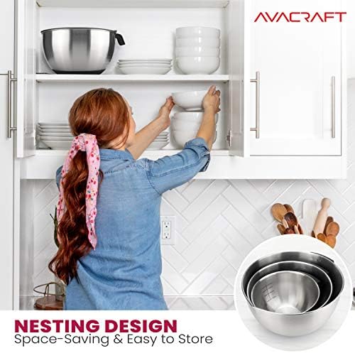 AVACRAFT 18/10 Stainless Steel Mixing Bowl Set - Image 3