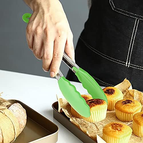 HINMAY Mini Tongs with Silicone Tips 7" Cooking Tongs - Image 4