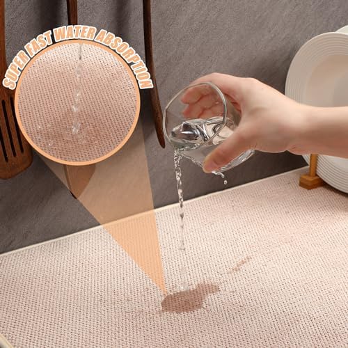 Hushee 2 Pcs Dish Drying Mats for Kitchen Counter, 30 x 24 Inch - Image 3