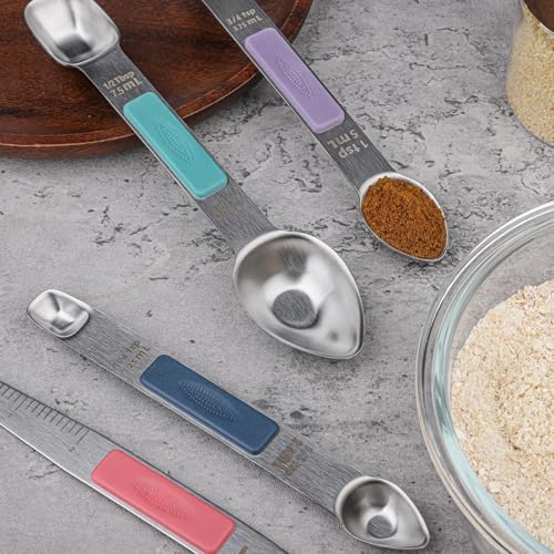 Magnetic Measuring Spoons Set Stainless Steel Double Sided Measuring Spoons - Image 7