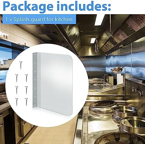 Amylove 15 x 20 Inch Stainless Steel Splash Guard - Image 3
