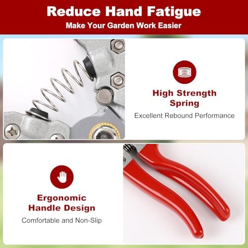 LEEPENK 2 Piece Garden Shears Set: Heavy Duty Pruning Shears - Image 2