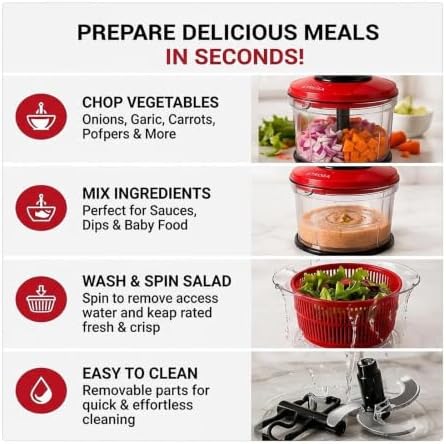 Salad Spinner with Pull Cord - Image 4