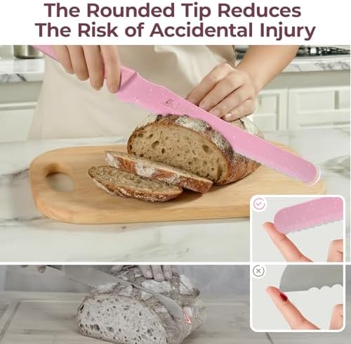 CoquusAid Bread Knife for Homemade Bread, World's 1st Double Serrated Knife - Image 6