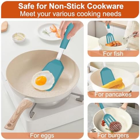 2 Pack Silicone Kitchen Spatula Set, 600°F Heat Resistant - Image 6