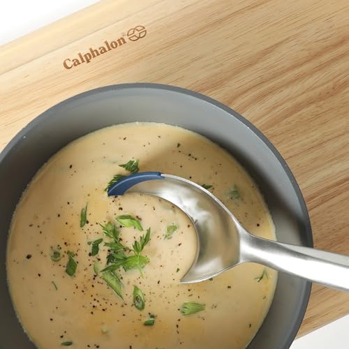 Calphalon Prime Kitchen Spoon, Stainless Steel & Silicone Cooking Spoon - Image 2