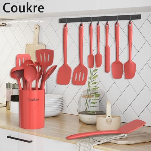 Coukre Silicone Kitchen Cooking Utensils Set, Heat Resistant - Image 6