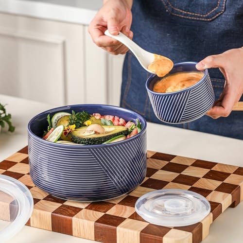 Ceramic Nesting Bowls with Lids - Image 6