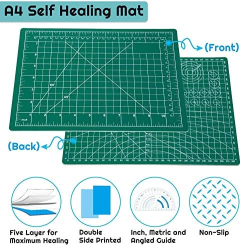 anezus Self Healing Sewing Mat, Rotary Cutting Mat Double Sided 5-Ply Craft - Image 2