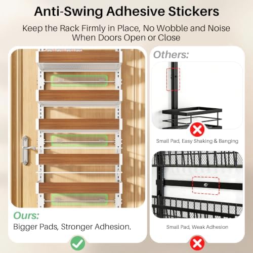 SNTD 8 Tiers Wooden Over the Door Organizer - Image 6