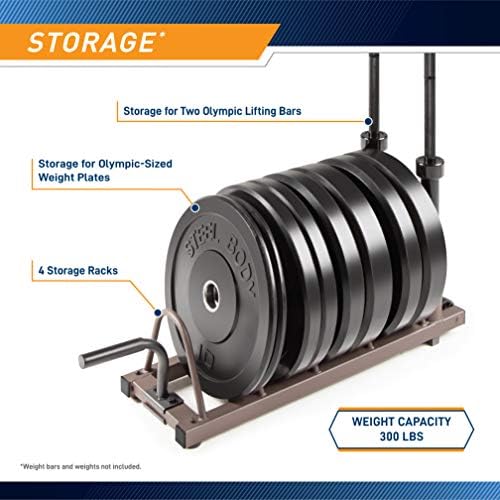 Steelbody Horizontal Plate and Olympic Bar Rack Organizer - Image 3