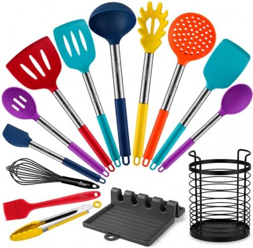 HOTEC Silicone Kitchen Cooking Utensils Set by Hotec