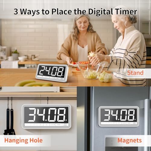 VOCOO Large 7.8" Digital Timer, Magnetic LED Timer - Image 6