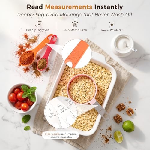 THLHKD 15 Pcs Measuring Cups and Spoons Set, Measuring Spoons Set - Image 6