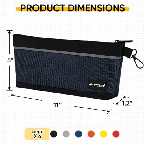 TICONN 6PK Tool Pouches with Zipper, Waterproof 1680D Oxford Small Tool Bag - Image 4