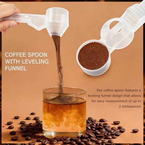 2 Pack Coffee Scoop with Funnel, 2 TBSP Reusable Powder Scoop - Image 4