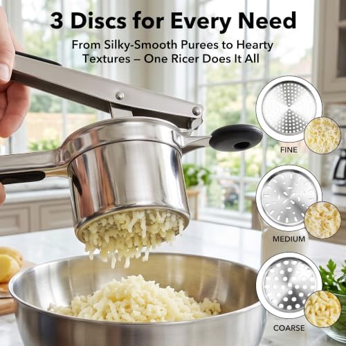 Rorence Stainless Steel Potato Ricer - Image 3