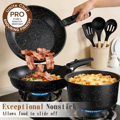 Umite Chef 21Pcs Pots and Pans Set Non Stick, Nonstick Ceramic Cookware Sets - Image 4
